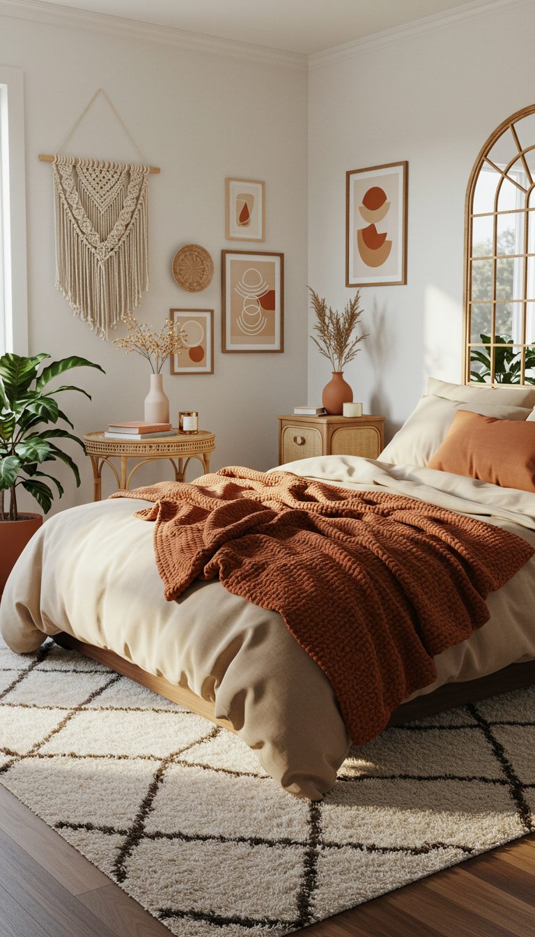 11 Boho Teen Girl Bedrooms for a Dreamy and Cozy Space 7 Minimalist Boho Elegance