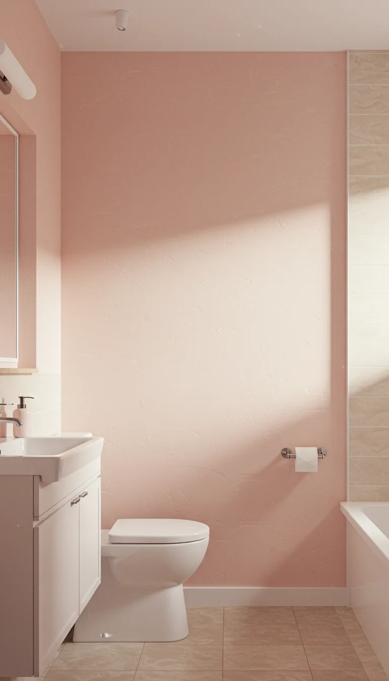 23 Top Bathroom Paint Colors to Refresh Any Space 7 5. Pale Pink for a Soft, Feminine Look