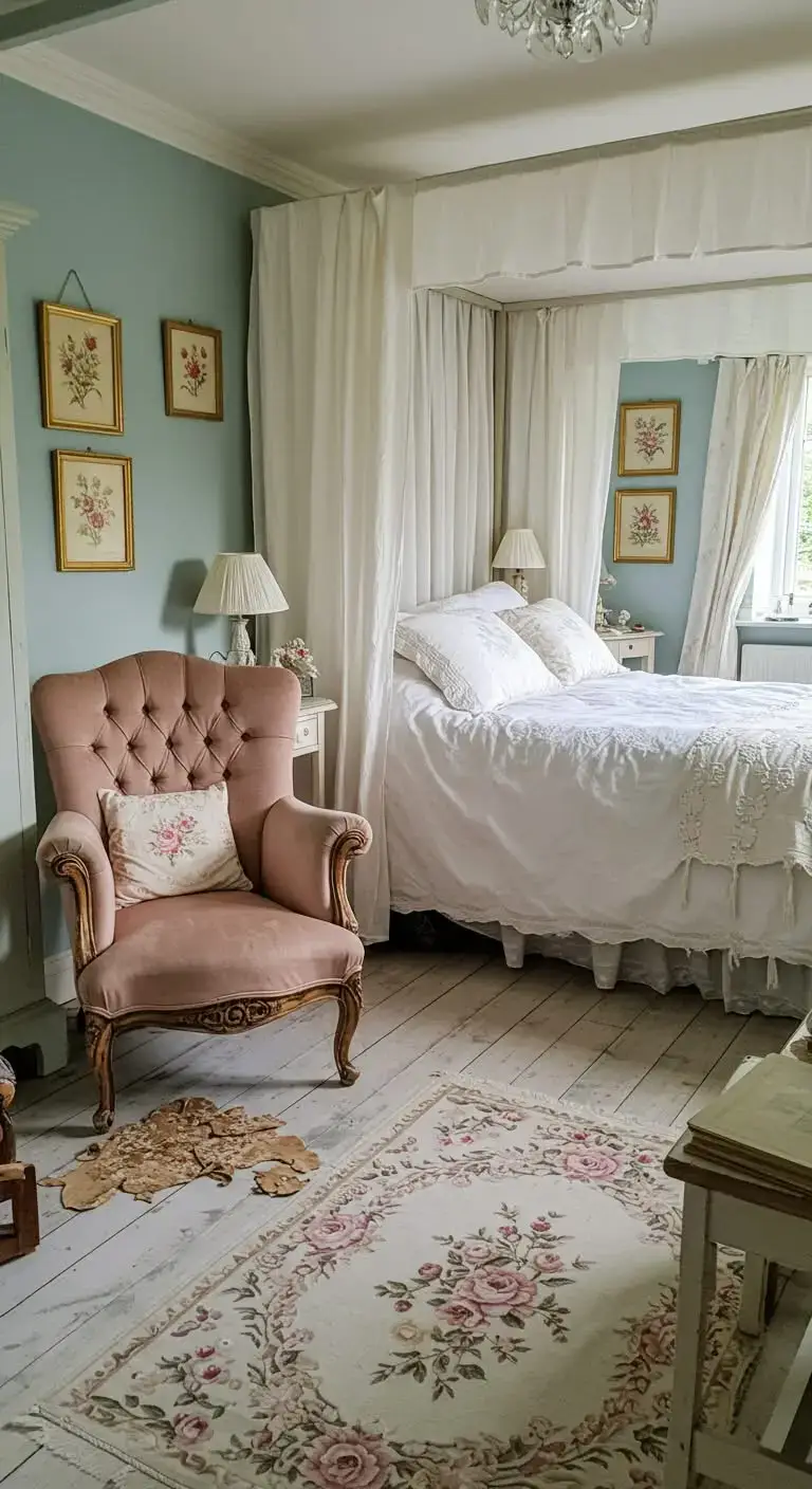 25 Simple English Cottage Bedroom Ideas to Try 8 Pastel Walls
