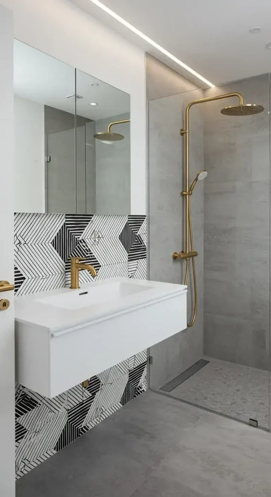 13 Bathroom Backsplash Ideas for a Fresh Look 5 5. Peel-and-Stick Backsplash