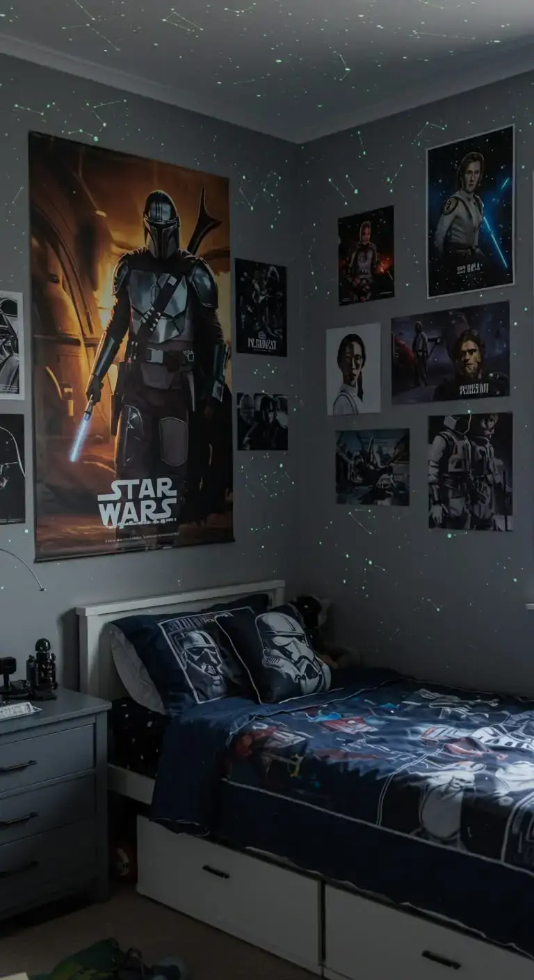 25 Creative Star Wars Bedroom Decor Ideas 7 5. Star Wars Posters and Wall Art