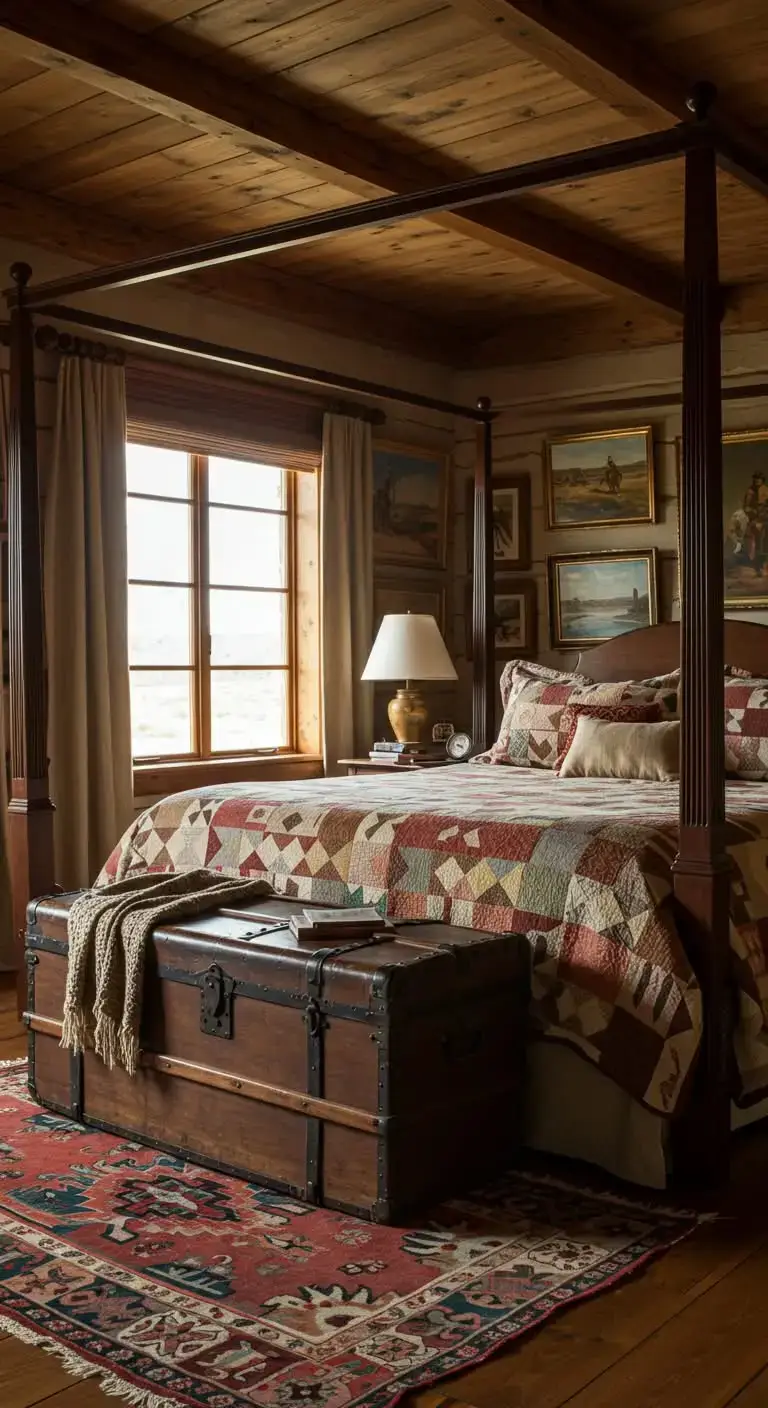 25 Stylish Western Ranch Bedroom Ideas for Any Home 7 5. Vintage Western Decor