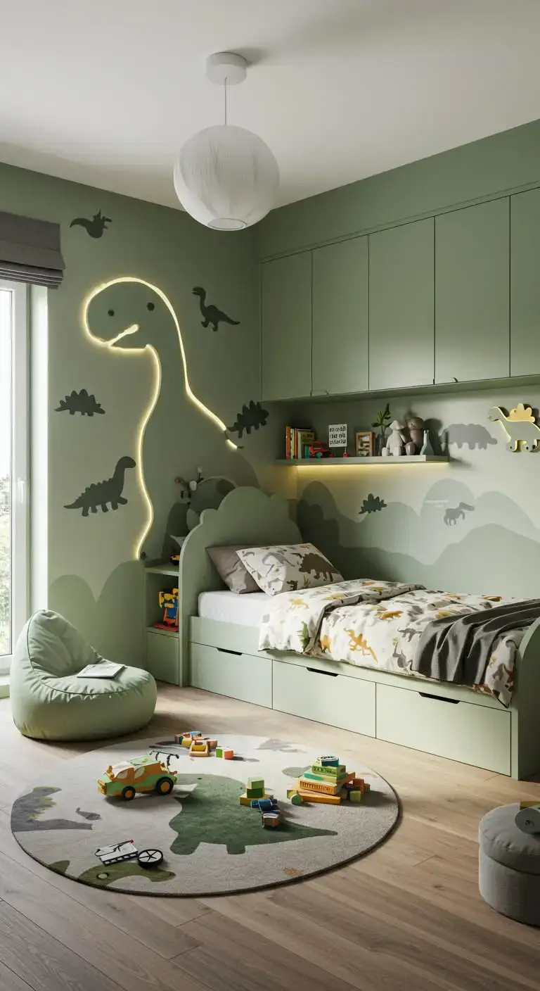 21 Dinosaur Bedroom Ideas For Boy Toddlers You’ll Love 8 6. Dinosaur Toy Storage Solutions