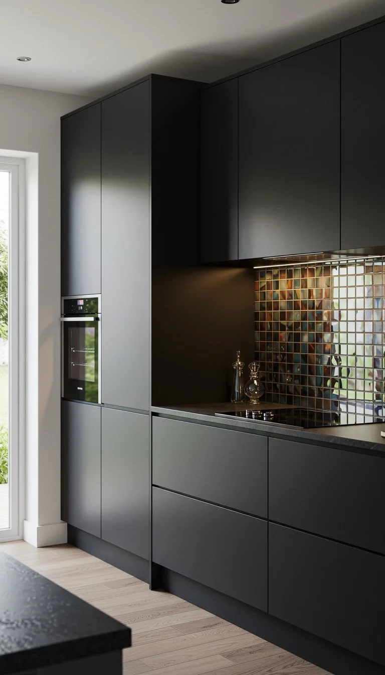 17 Stunning Backsplash Ideas for Dark Cabinet Kitchens 8 6. Glass Tiles for a Sleek, Modern Look