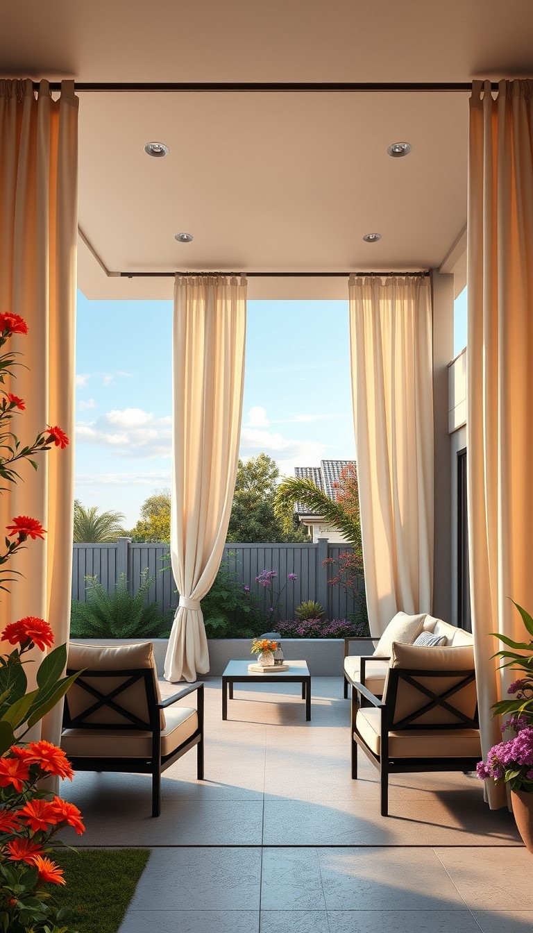 12 Stylish Backyard Patio Curtain Ideas for Every Home 8 Grommet-Top Curtains for Easy Use