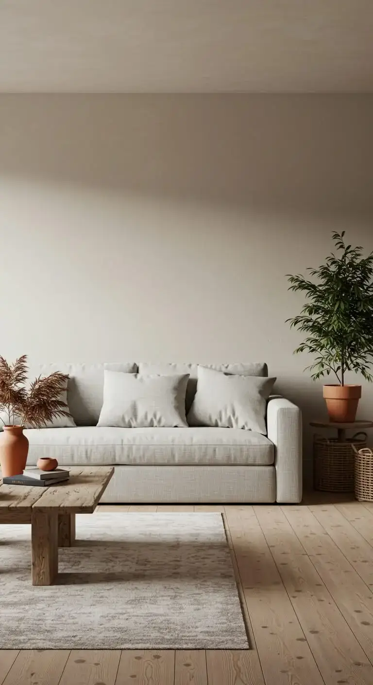 Minimalist Living Room Ideas for a Sleek, Modern Space 9 6. Incorporate Natural Materials
