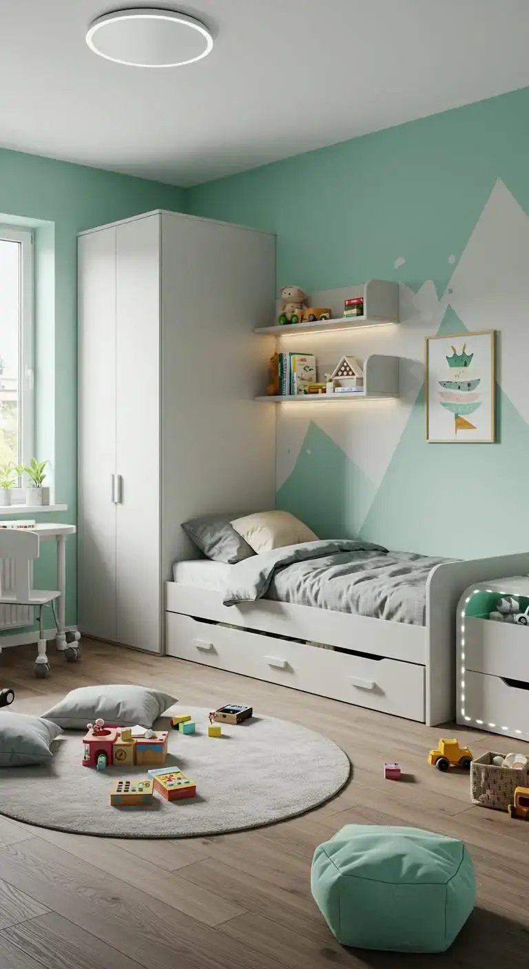 11 Shared Bedroom For Kids Ideas That Shine 9 6. Smart Furniture for Growing Needs