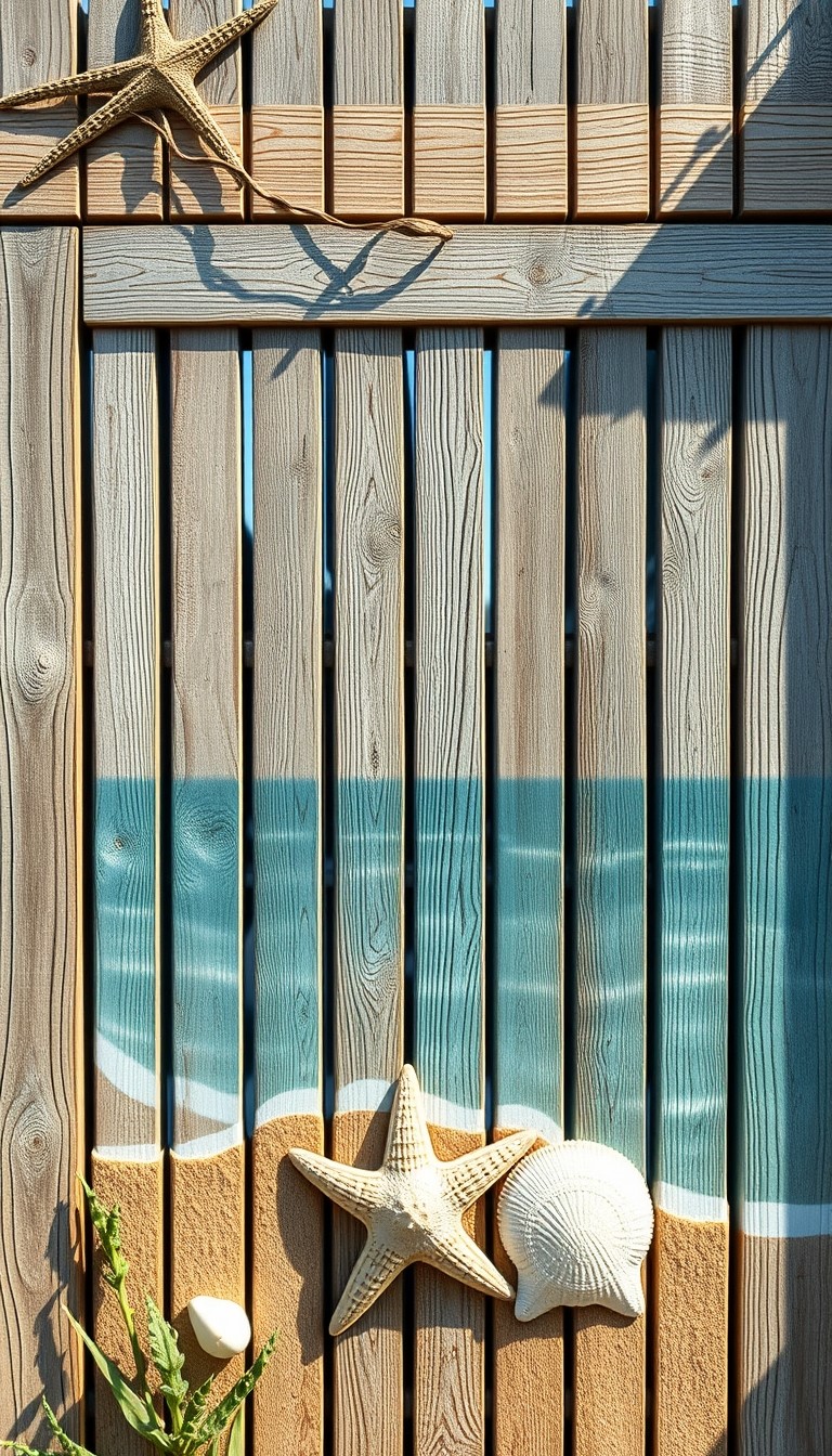 15 Stunning Backyard Garden Wall Painting Ideas 9 Ocean and Beach-Inspired Art