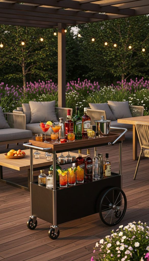 Portable Outdoor Bar Cart