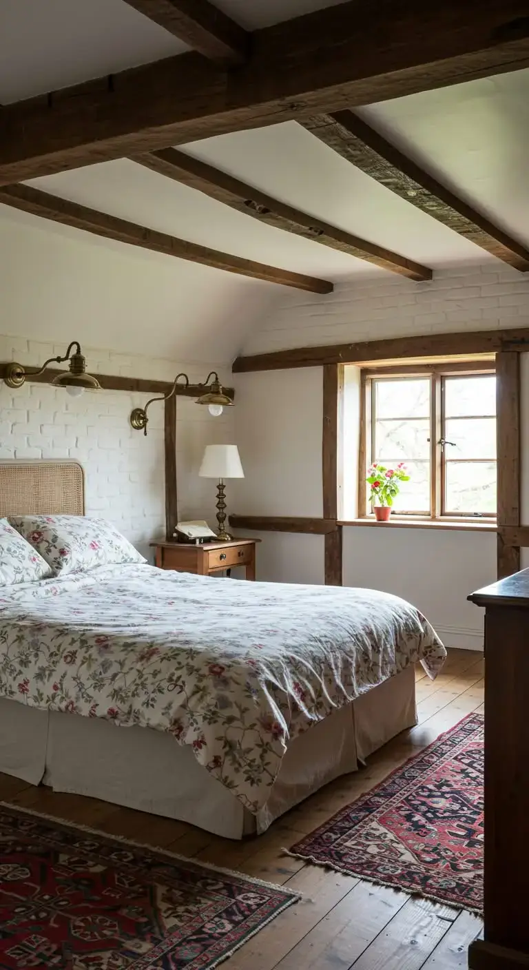 25 Simple English Cottage Bedroom Ideas to Try 10 Rustic Lighting Fixtures