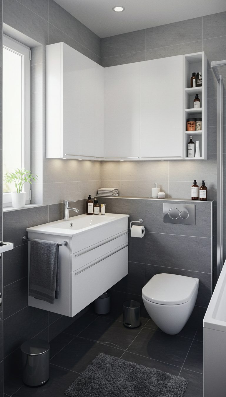 Small Bathroom Design Ideas: 15 Smart & Stylish Tips 9 Use Compact and Multifunctional Furniture