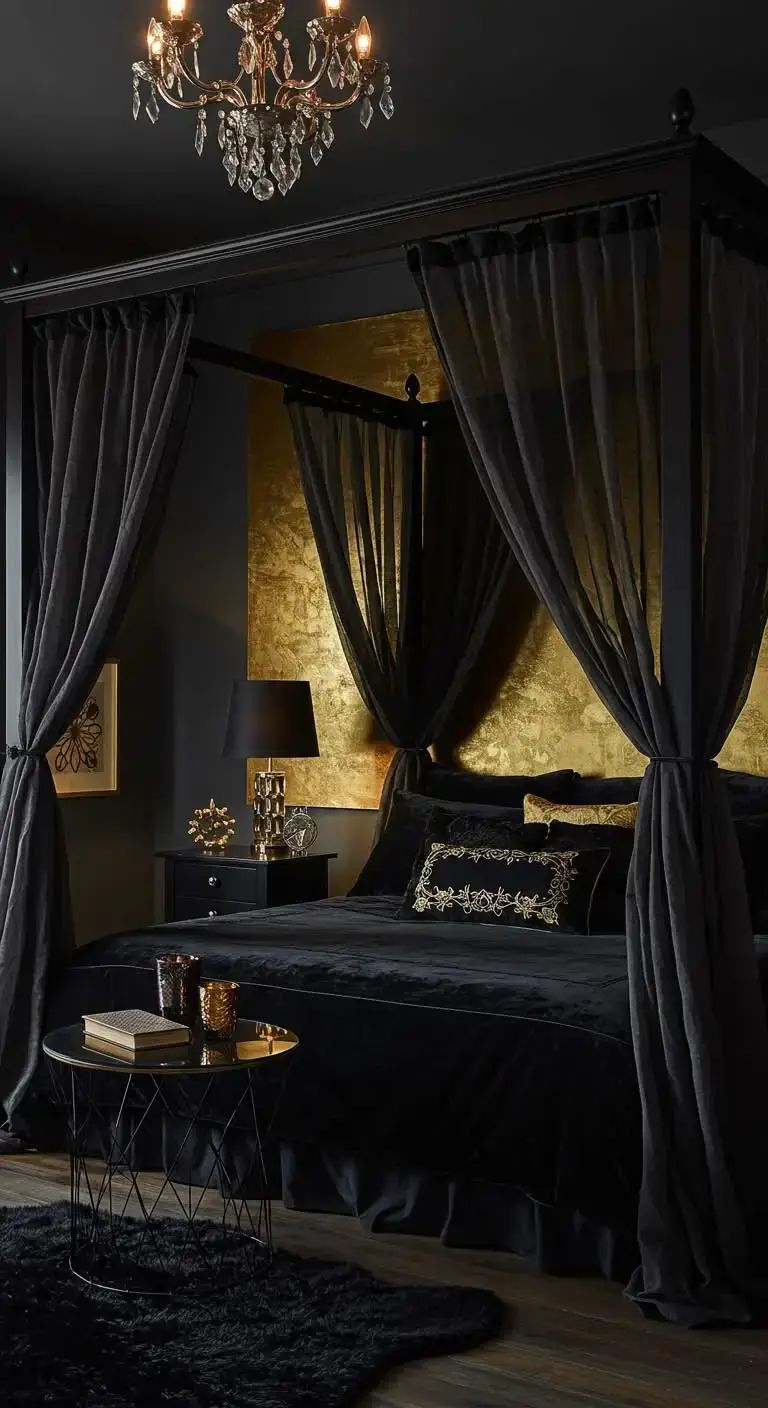 23 Stunning Baddie Bedroom Ideas on a Budget 10 8. Canopy Bed with Sheer Curtains