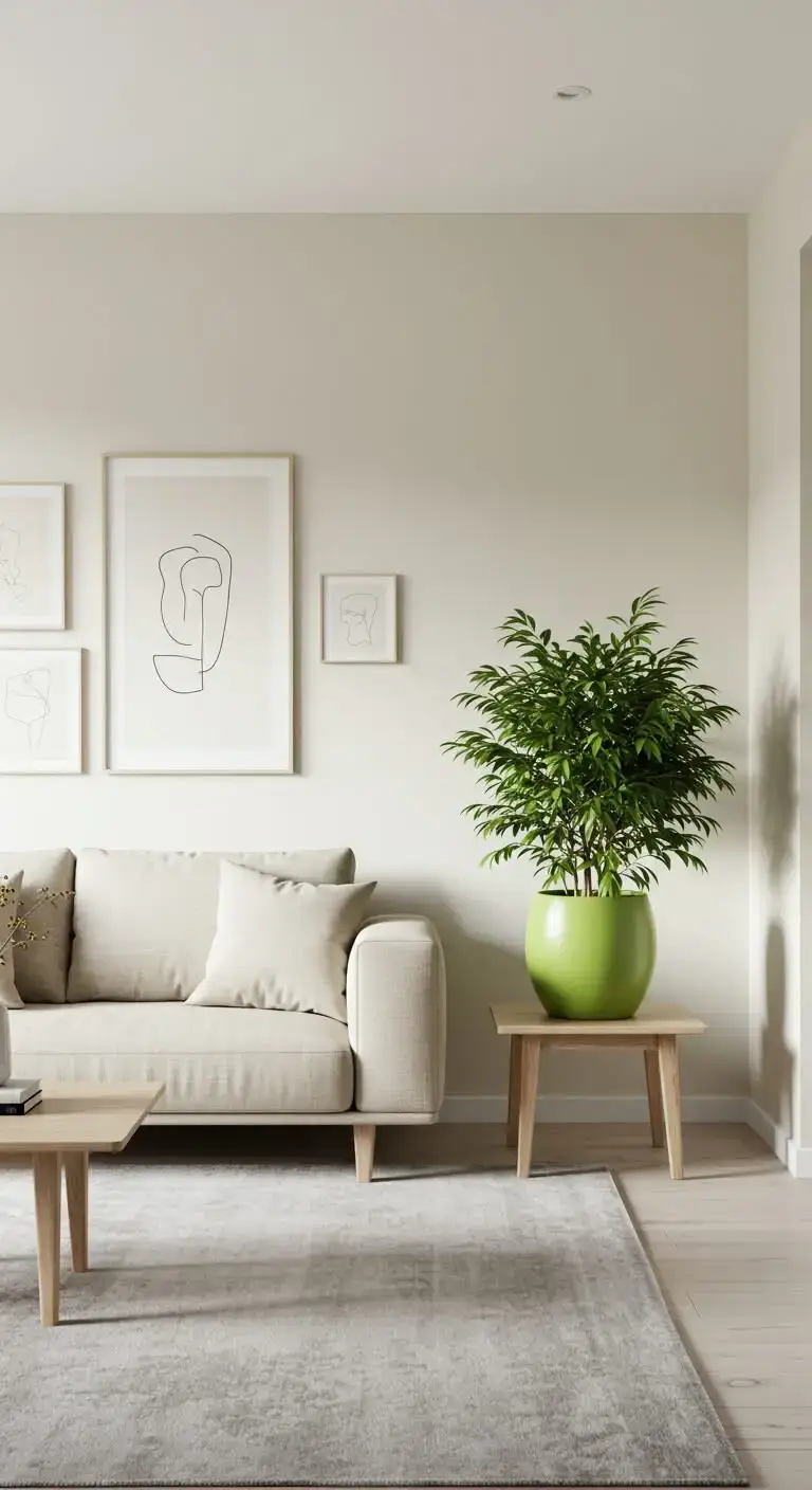 Minimalist Living Room Ideas for a Sleek, Modern Space 11 8. Choose a Single Focal Point