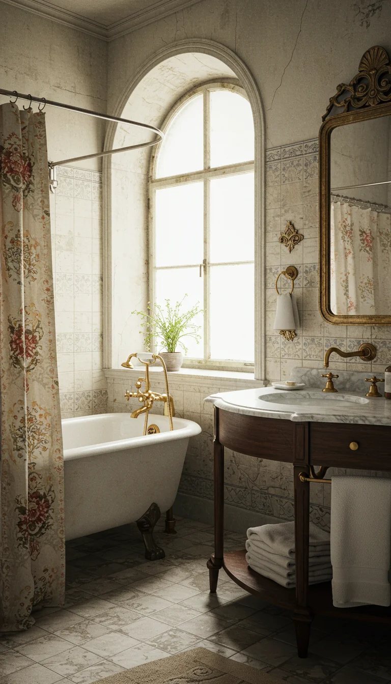 17 Stylish Guest Bathroom Ideas on a Budget 10 8. Go for a Vintage Vibe