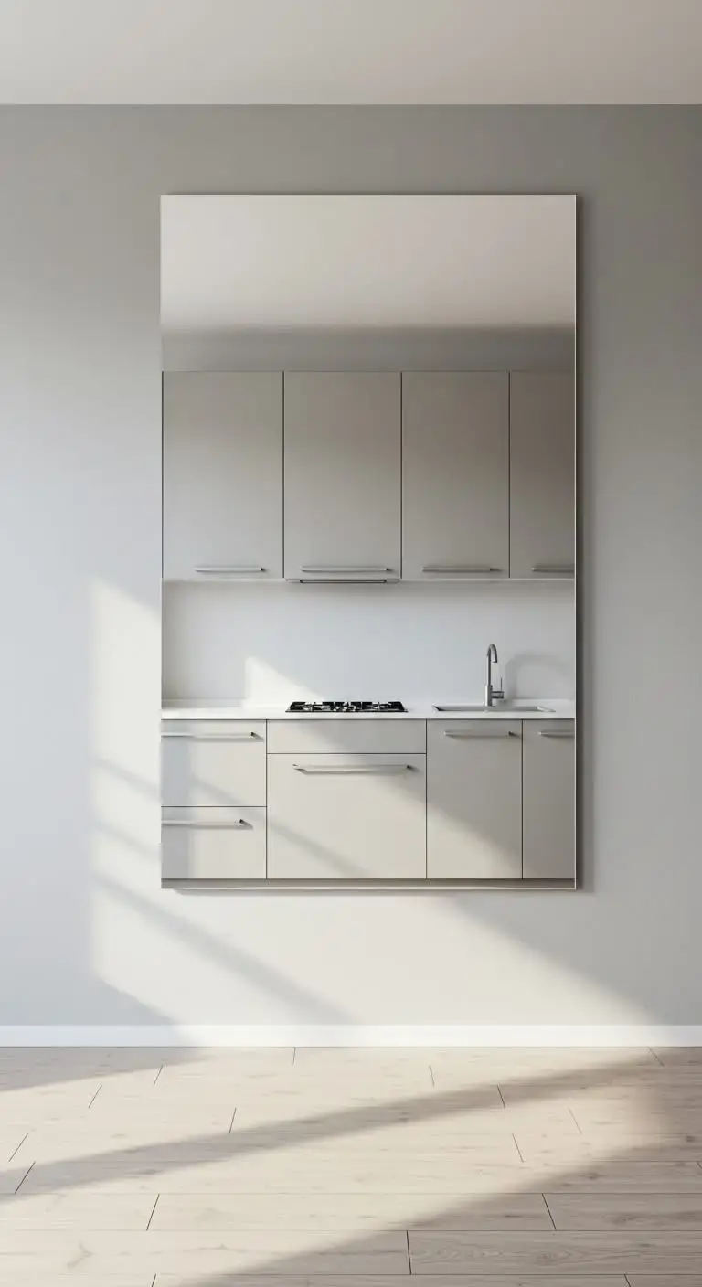 13 Empty Kitchen Wall Ideas Above Sink That Wow 10 8. Install a Mirror