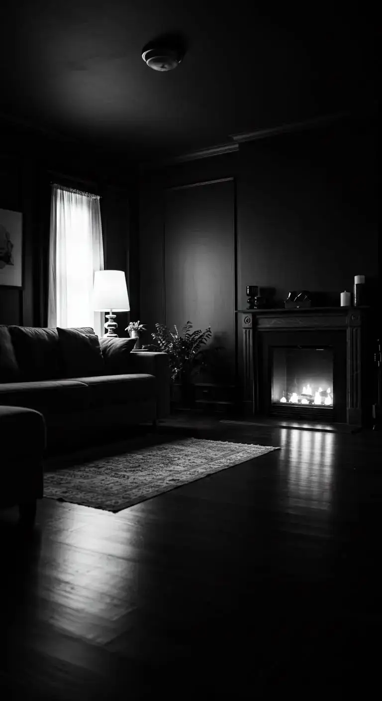 Black Living Room Ideas to Transform Your Space 11 8. Layered Lighting in a Black Living Room