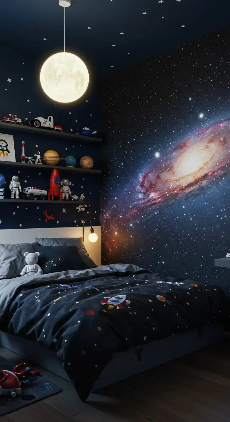25 Space Themed Bedroom Ideas For Boy Toddlers You’ll Love 10 8. Moon Night Light