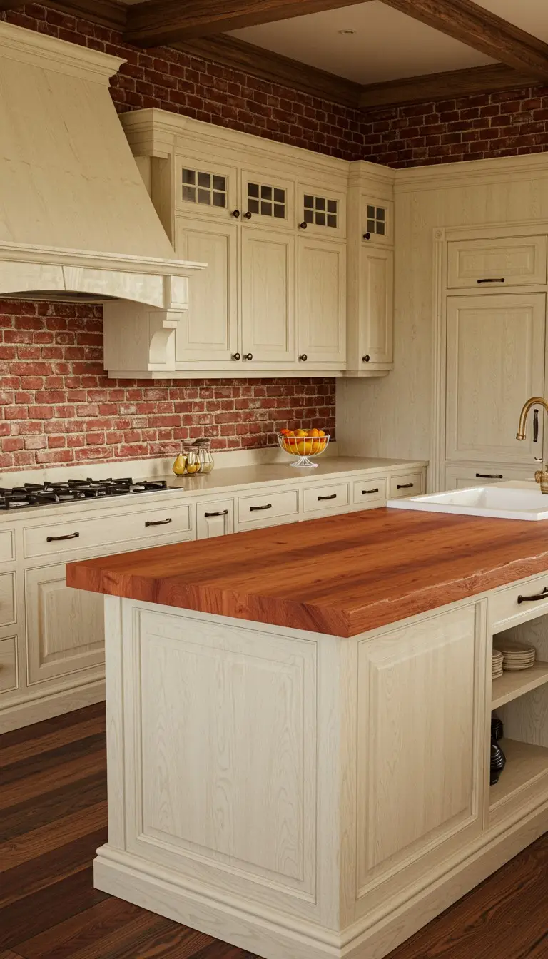21 Creative Kitchen Color Schemes for Every Style 10 8. Rustic Red and Cream