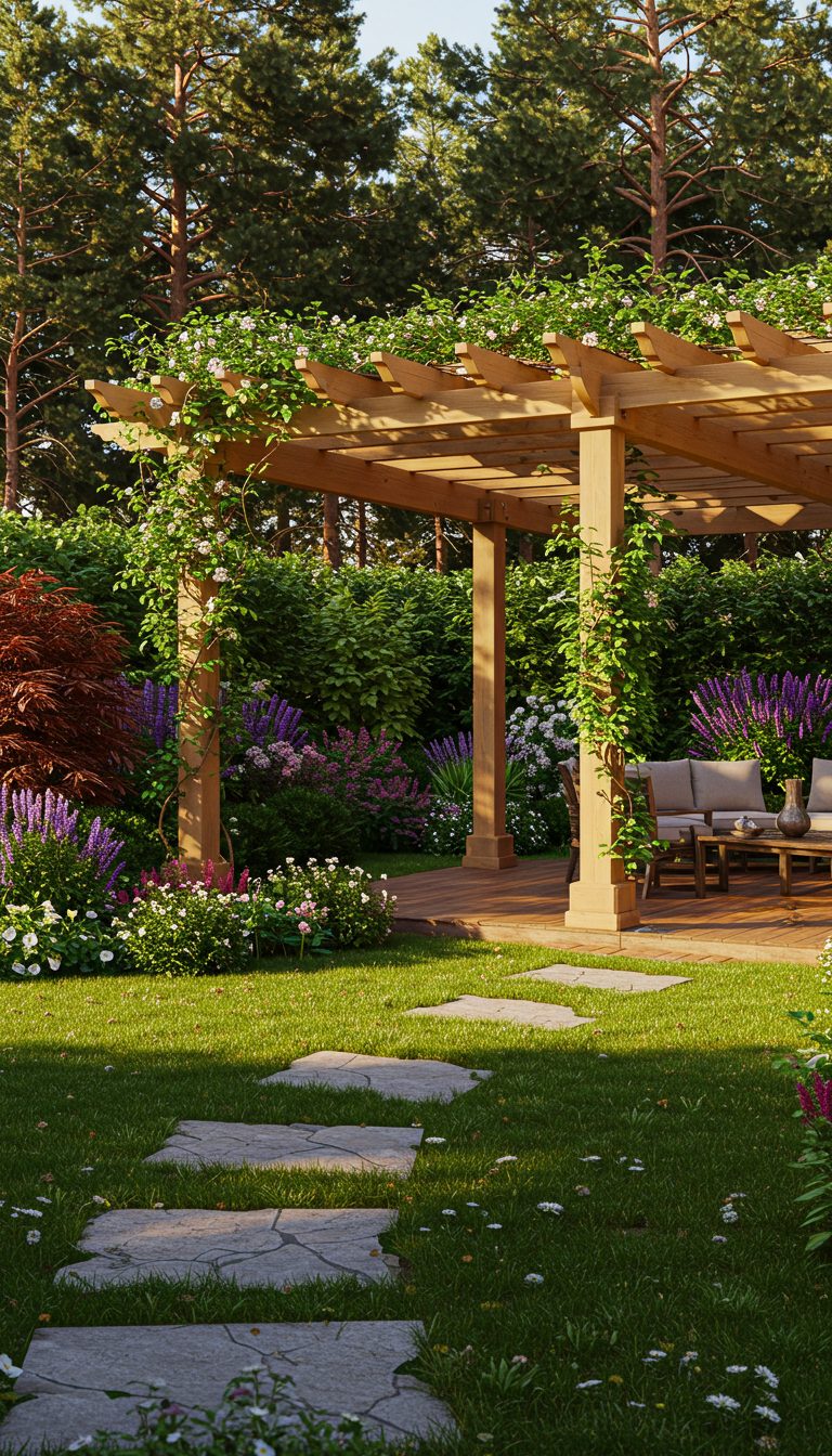 15 Yard Landscaping Ideas for a Beautiful Outdoor Space 10 Set Up a Pergola or Gazebo