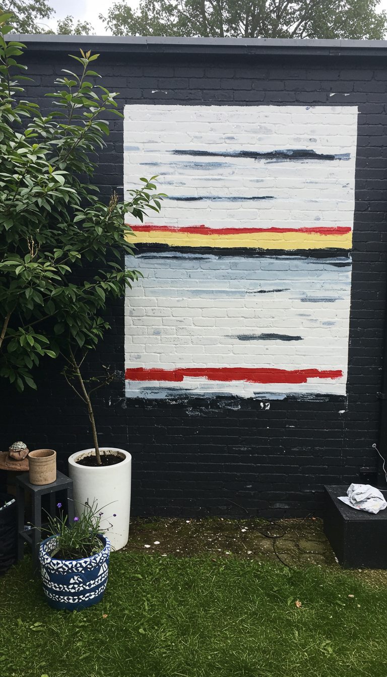15 Stunning Backyard Garden Wall Painting Ideas 11 Abstract Art for an Artistic Look