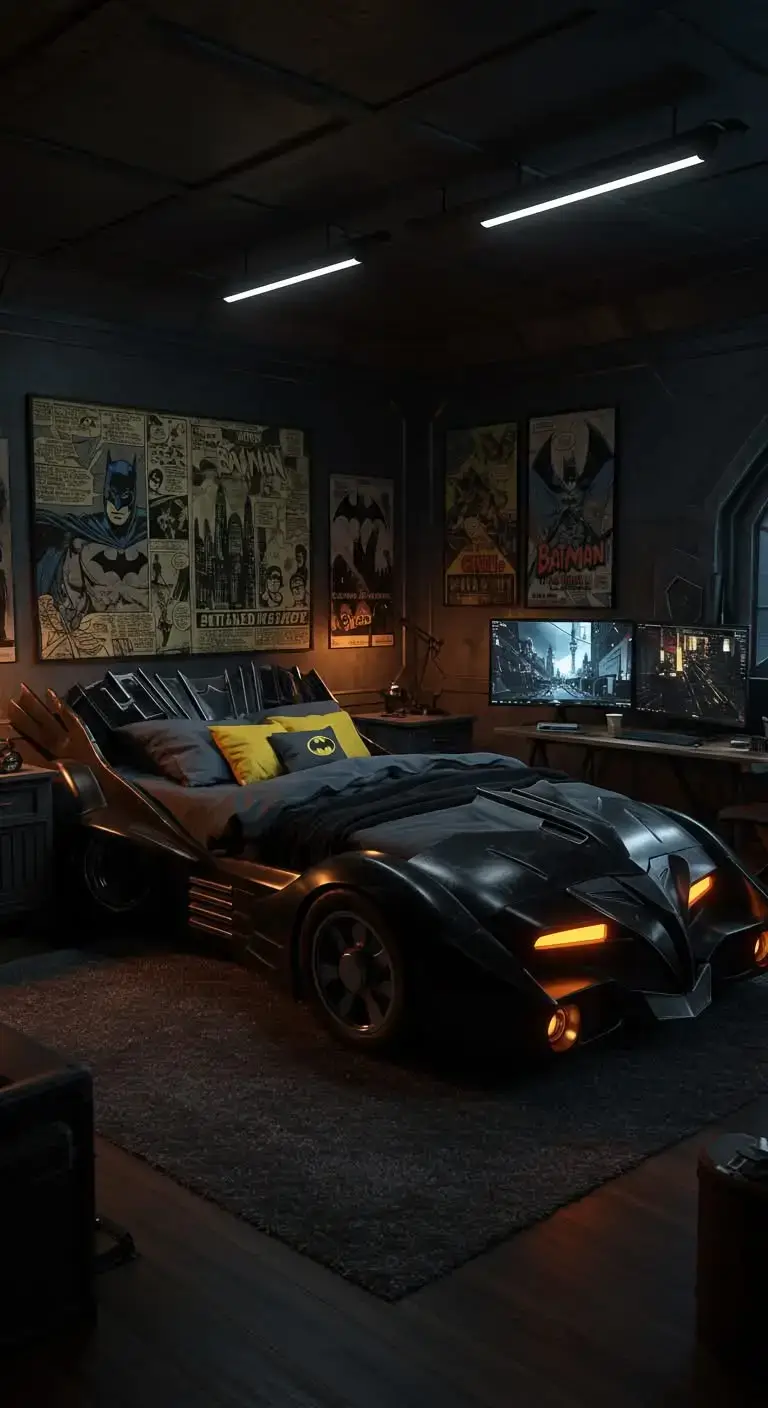 21 Batman Bedroom Ideas to Make Any Room Super Cool 11 9. Batmobile Bed Frame