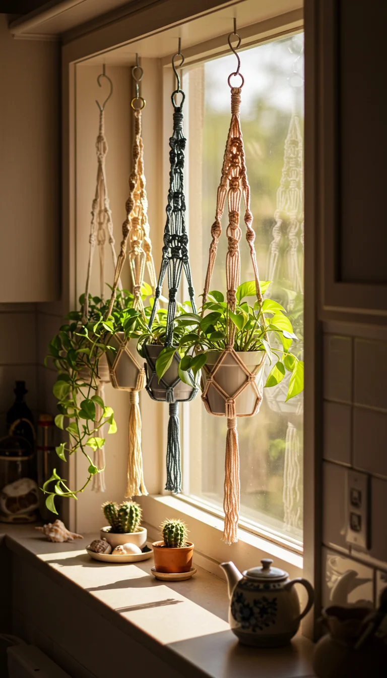 9. DIY Macrame Plant Hangers