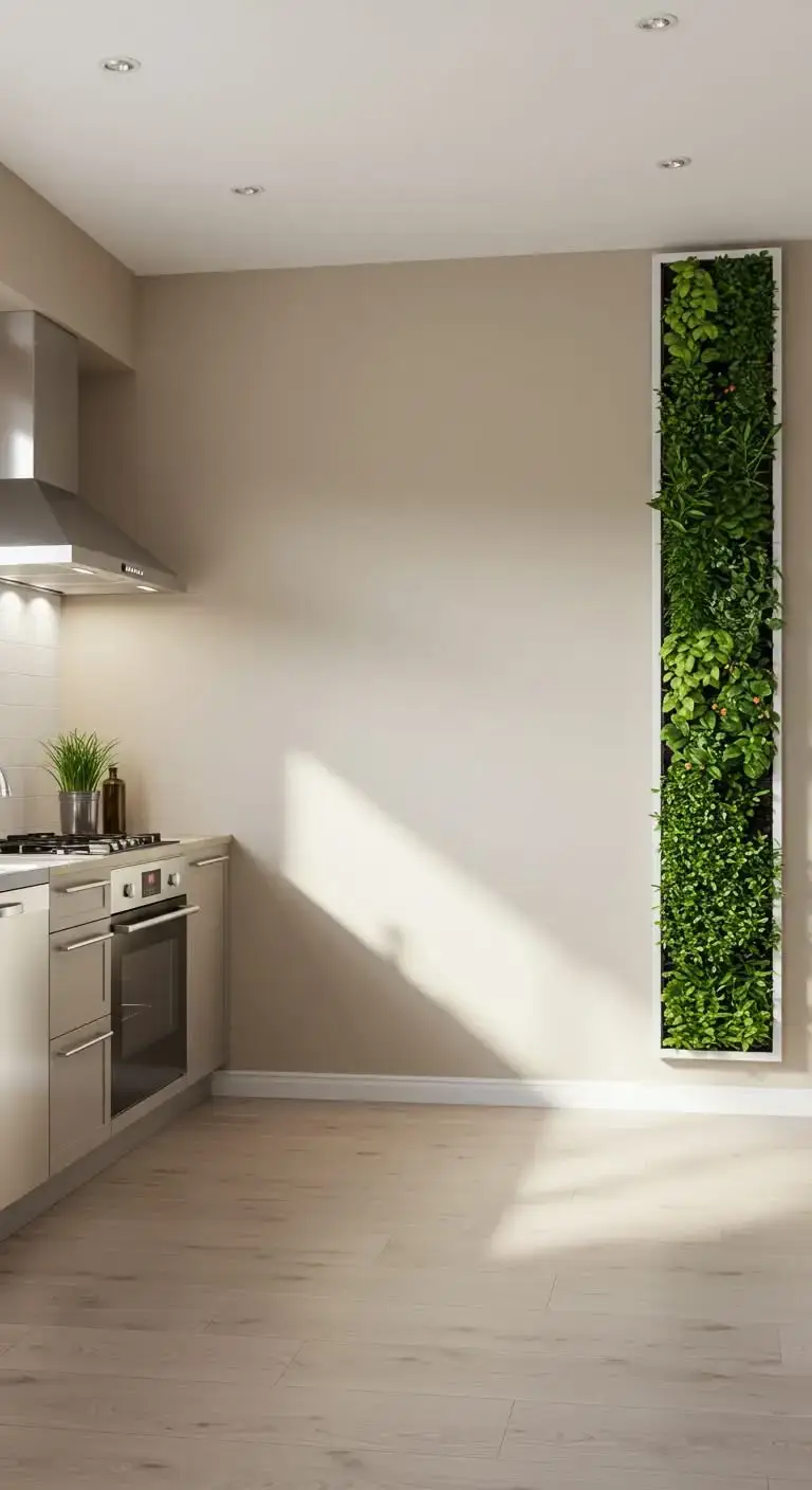 13 Empty Kitchen Wall Ideas Above Sink That Wow 11 9. Go Green with a Vertical Garden
