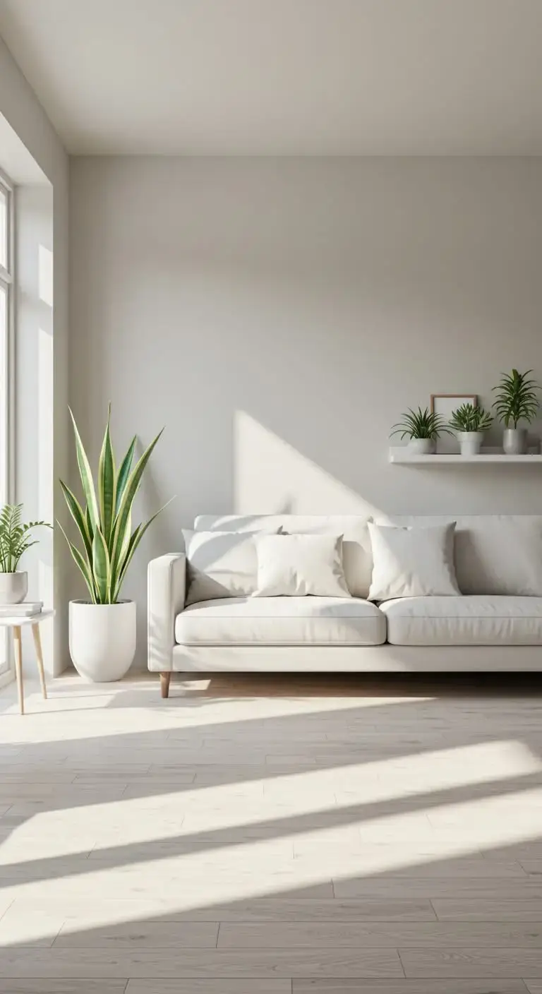 Minimalist Living Room Ideas for a Sleek, Modern Space 12 9. Incorporate Indoor Plants