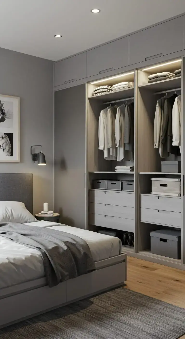 17 Small Bedroom Storage Ideas That Are Simple and Stylish 11 9. Maximize Closet Space with Organizers
