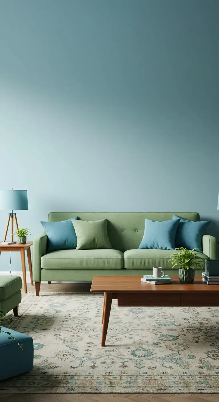 Blue and Green Living Room Ideas: 23 Stylish Looks 12 9. Mixing Blue and Green with Neutral Shades