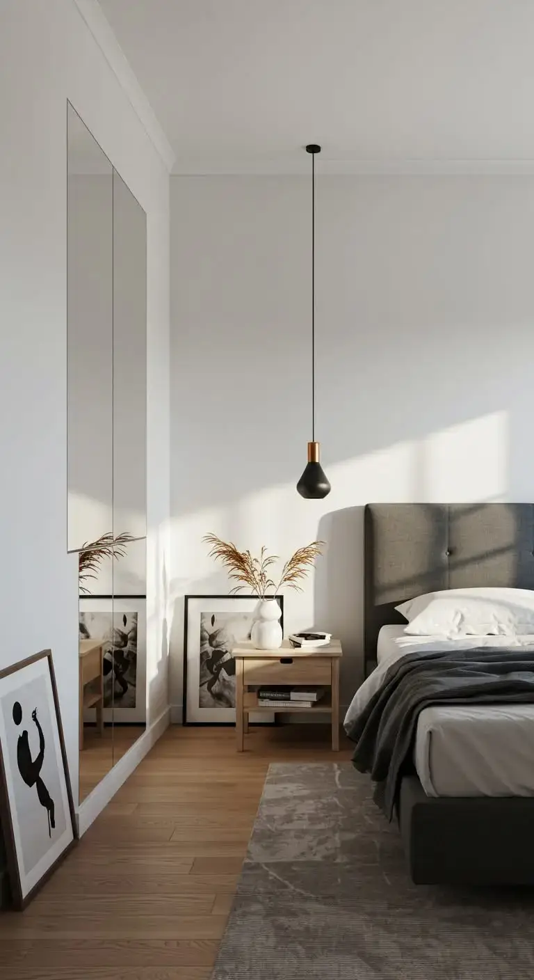21 Simple Bedroom Decor Ideas on a Budget 11 9. Modern Minimalist Bedroom