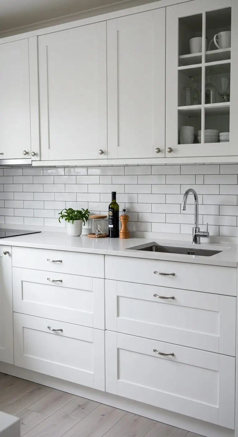 15 Minimalist Kitchen Ideas for a Clean & Modern Look 12 9. Opt for a Simple Backsplash