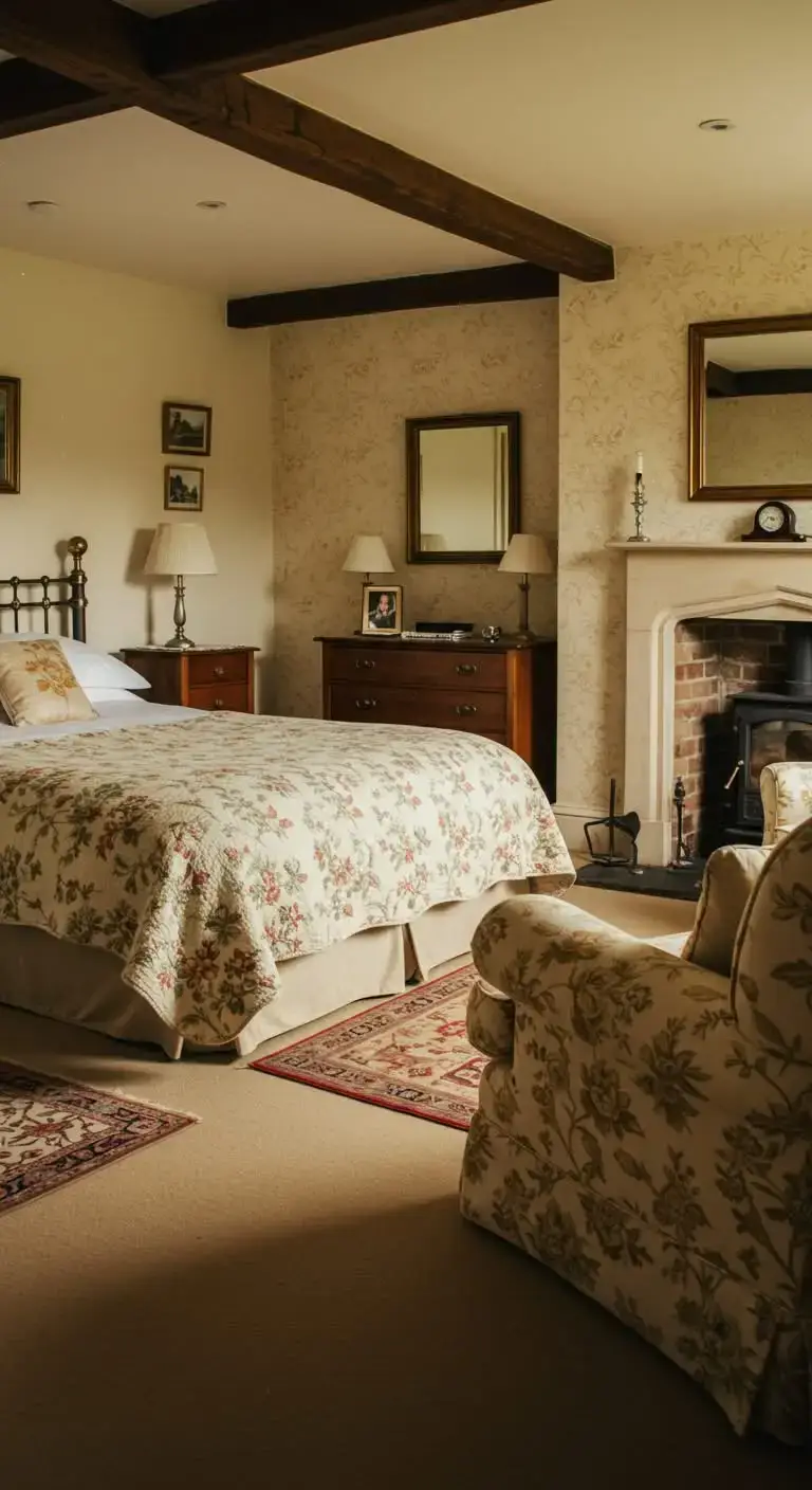 25 Simple English Cottage Bedroom Ideas to Try 12 Overstuffed Armchairs