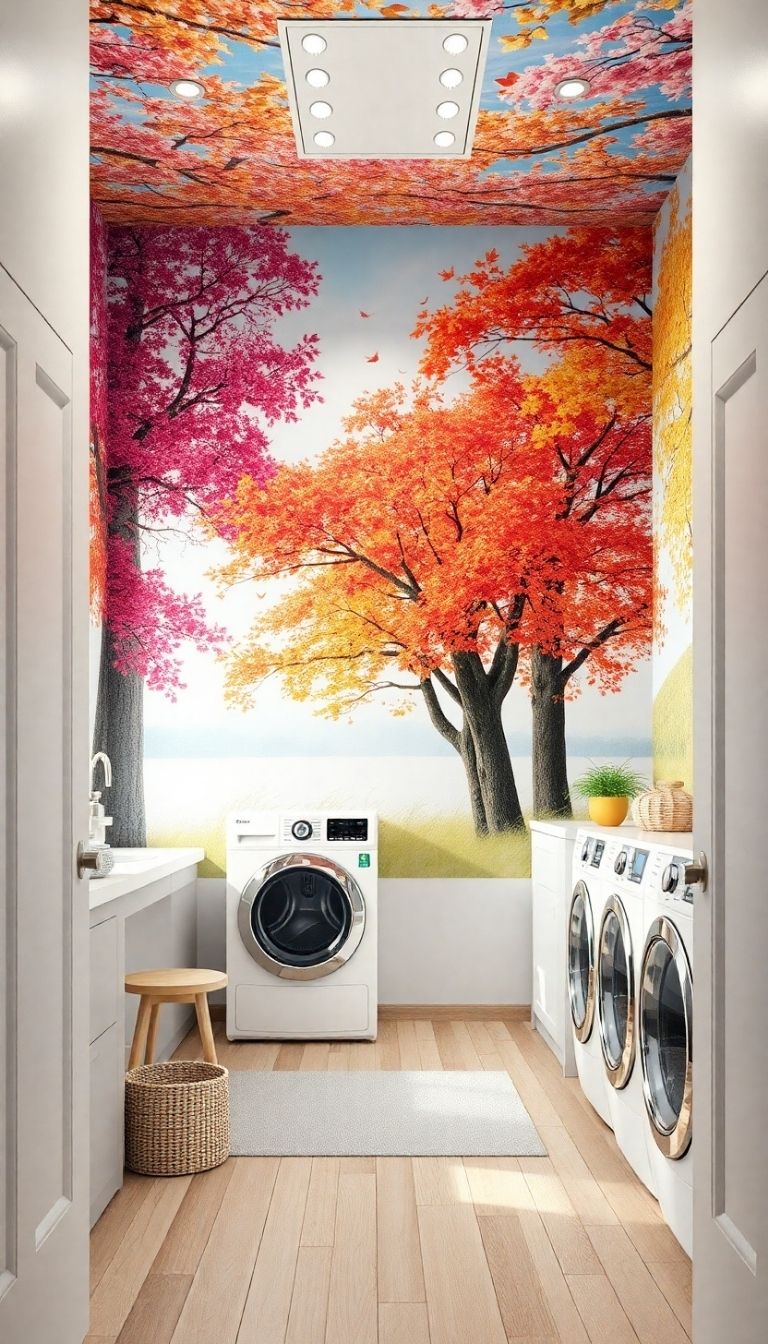 25 Laundry Room Mural Ideas for a Fun & Creative Look 11 Seasonal Themes