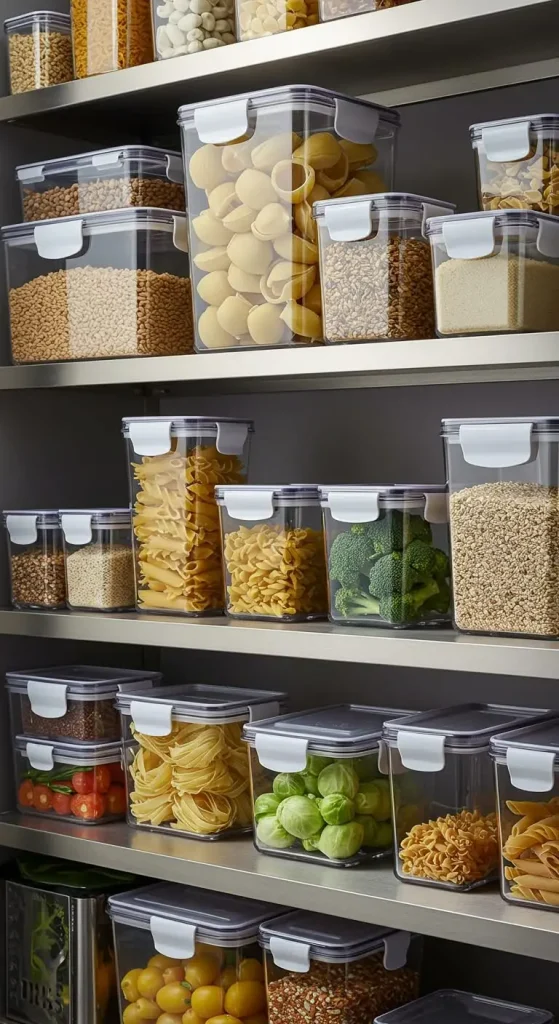 13+ Small Dorm Kitchen Ideas for a Stylish and Functional Space 9 9. Store Food in Airtight Containers