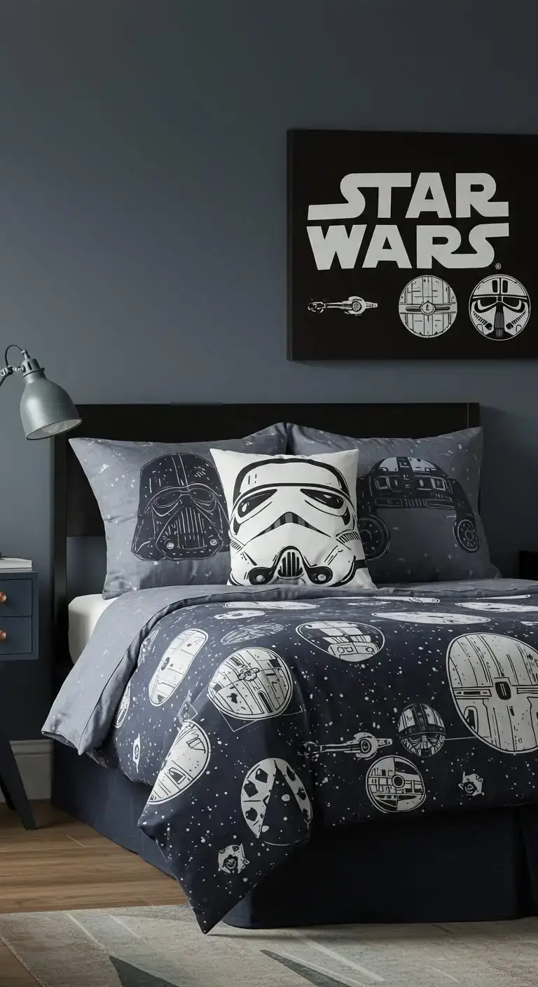 25 Creative Star Wars Bedroom Decor Ideas 11 9. Themed Accent Pillows