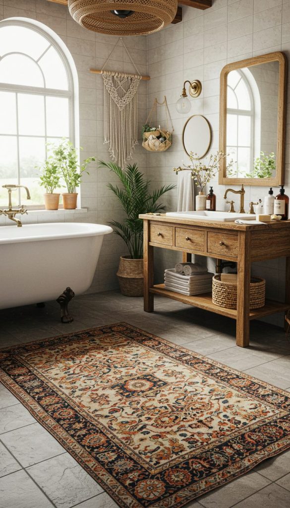 17+ Stunning Boho Bathroom Rug Ideas for a Cozy, Chic Look 9 Water-Resistant Outdoor Rugs