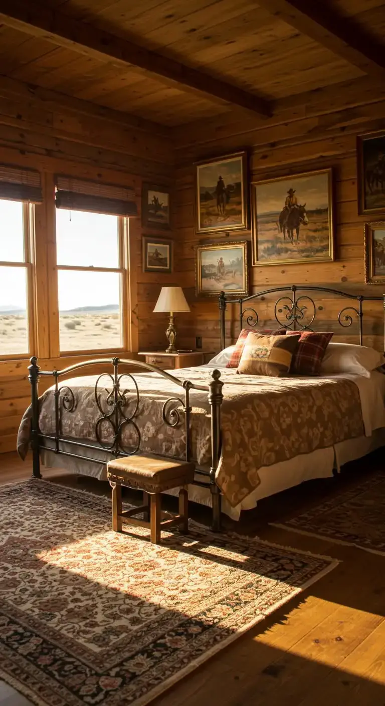 25 Stylish Western Ranch Bedroom Ideas for Any Home 11 9. Wrought Iron Bed Frames