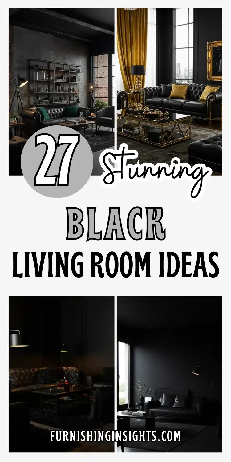 Black Living Room Ideas to Transform Your Space 1 Black Living Room