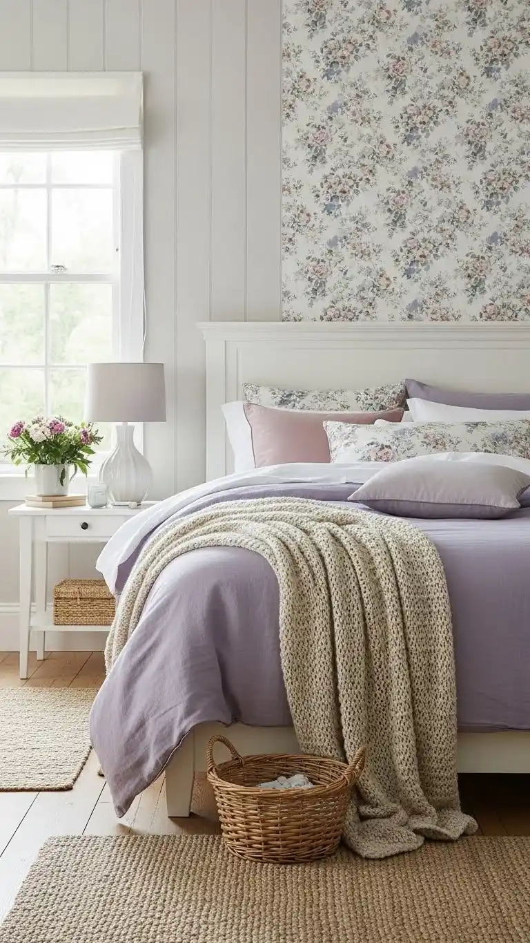 25 Simple English Cottage Bedroom Ideas to Try 3 Choosing the Right Color Palette and Textures
