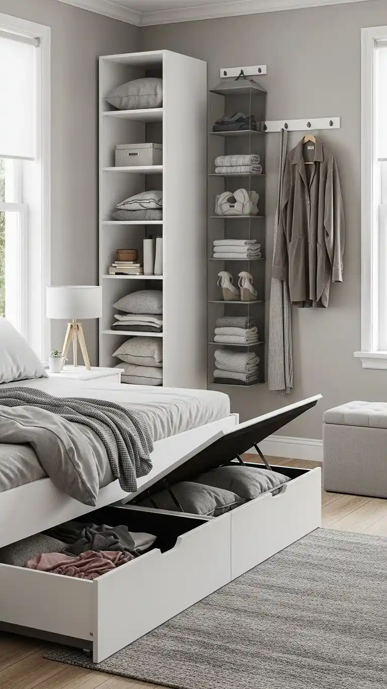 17 Small Bedroom Storage Ideas That Are Simple and Stylish 2 Choosing the Right Storage Solutions