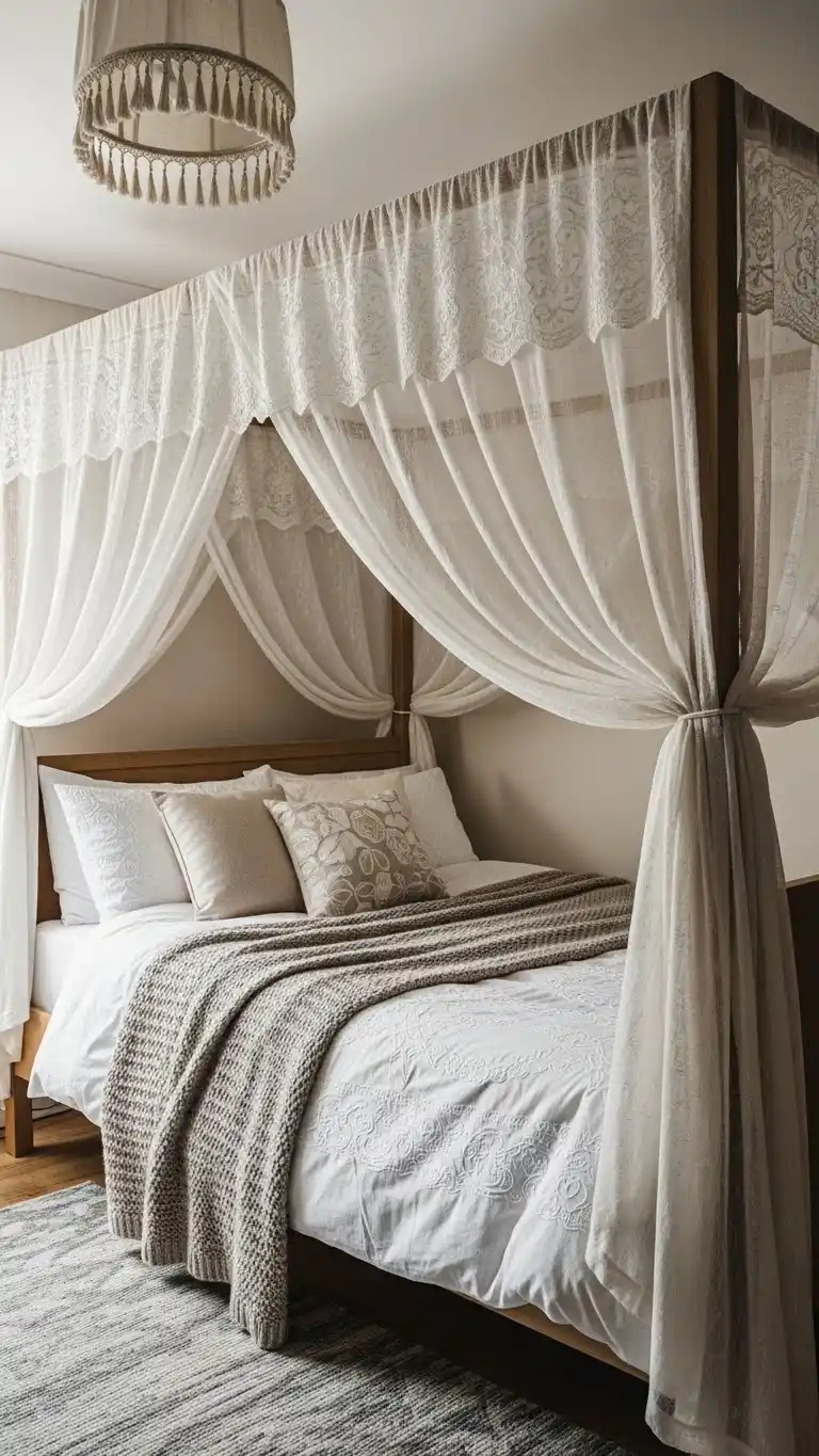 25 Simple English Cottage Bedroom Ideas to Try 17 Cozy Canopy Beds