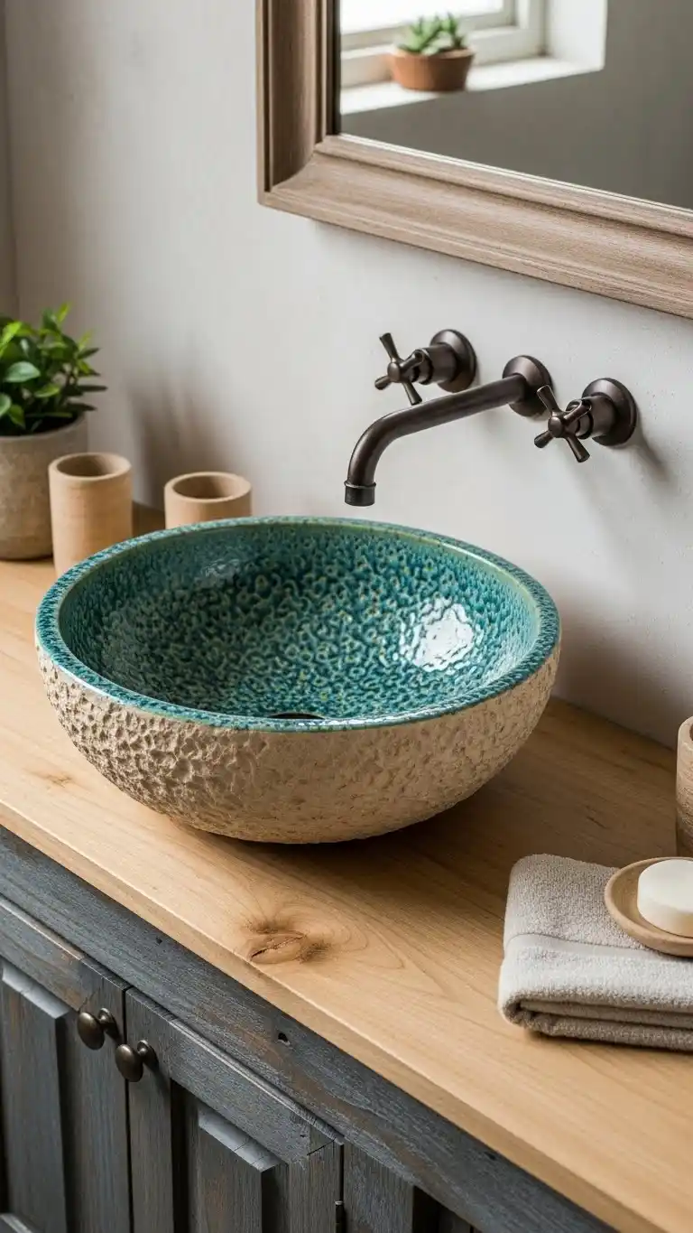 14 Boho Bathroom Sink Ideas for a Stylish Space 2 Materials and Finishes That Work Perfectly with Boho Sinks