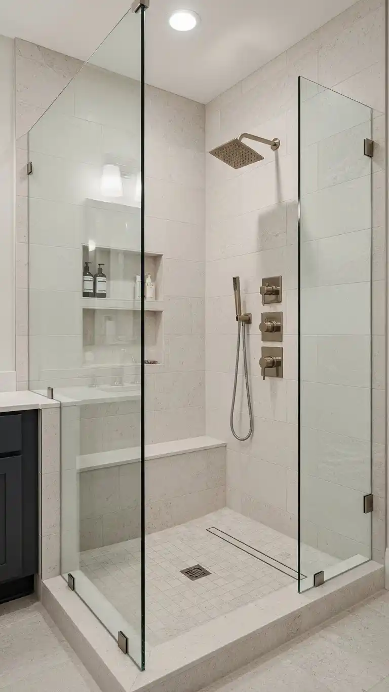 23 Walk In Shower Ideas That Feel Open & Luxurious 2 Materials and Fixtures to Elevate Your Walk-In Shower