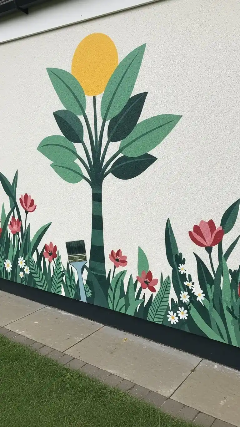 15 Stunning Backyard Garden Wall Painting Ideas 2 Materials and Preparations Needed Before Starting Your Backyard Garden Wall Painting