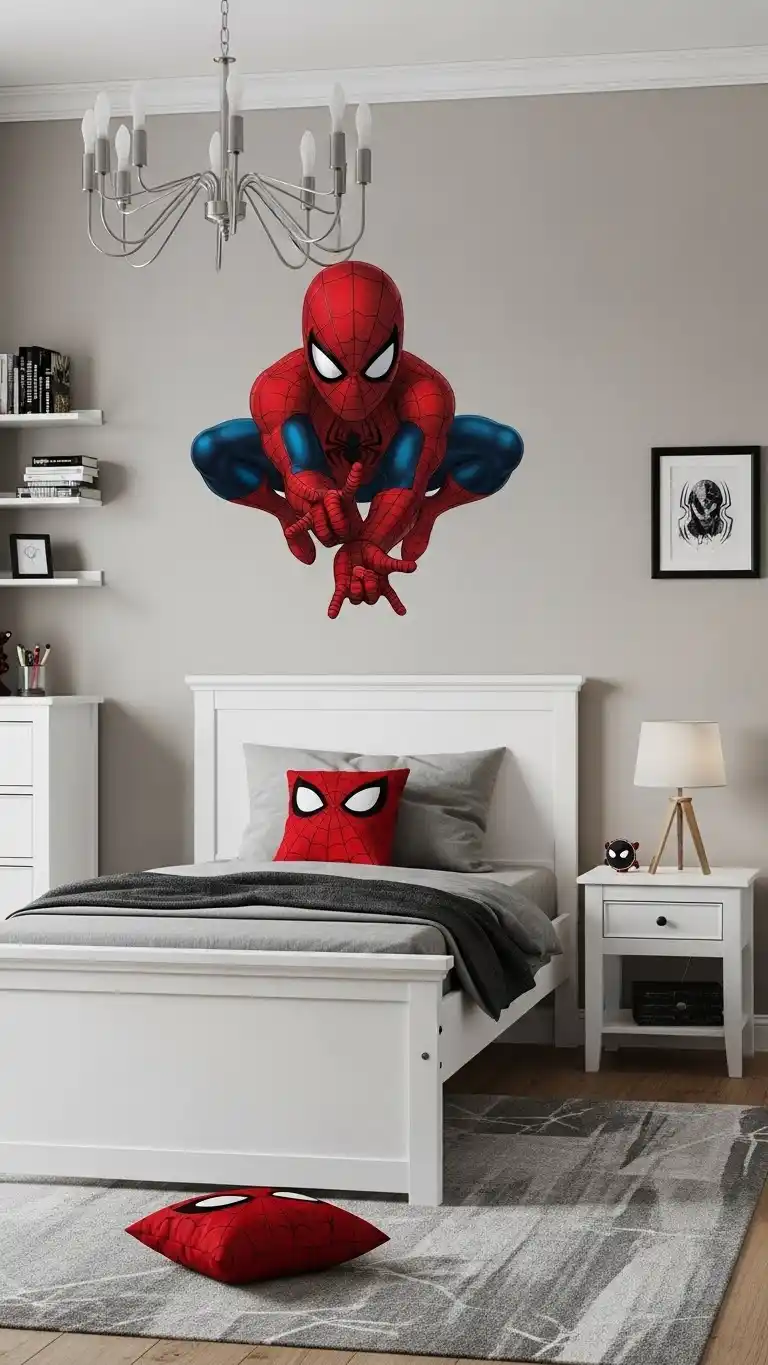23 Spider Man Bedroom Ideas That Feel Bold and Playful 2 Planning a Spider Man Bedroom Without Overdoing the Theme