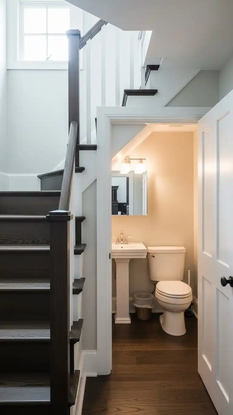 21 Small Bathroom Under Stairs Ideas That Maximize Space 1 Potential of Bathrooms Under Stairs