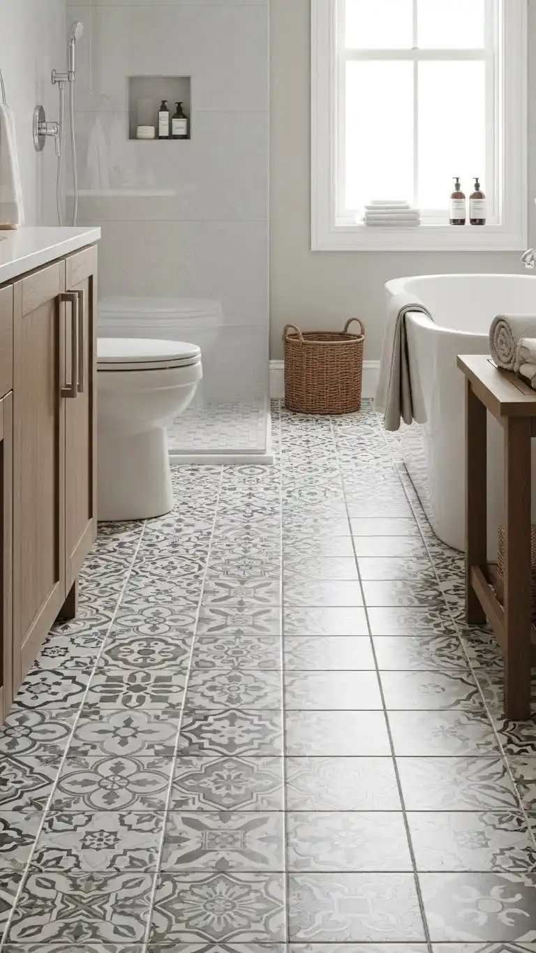 15 Bathroom Floor Ideas That Wow on Any Budget 2 Unique Benefits of Different Bathroom Flooring Materials