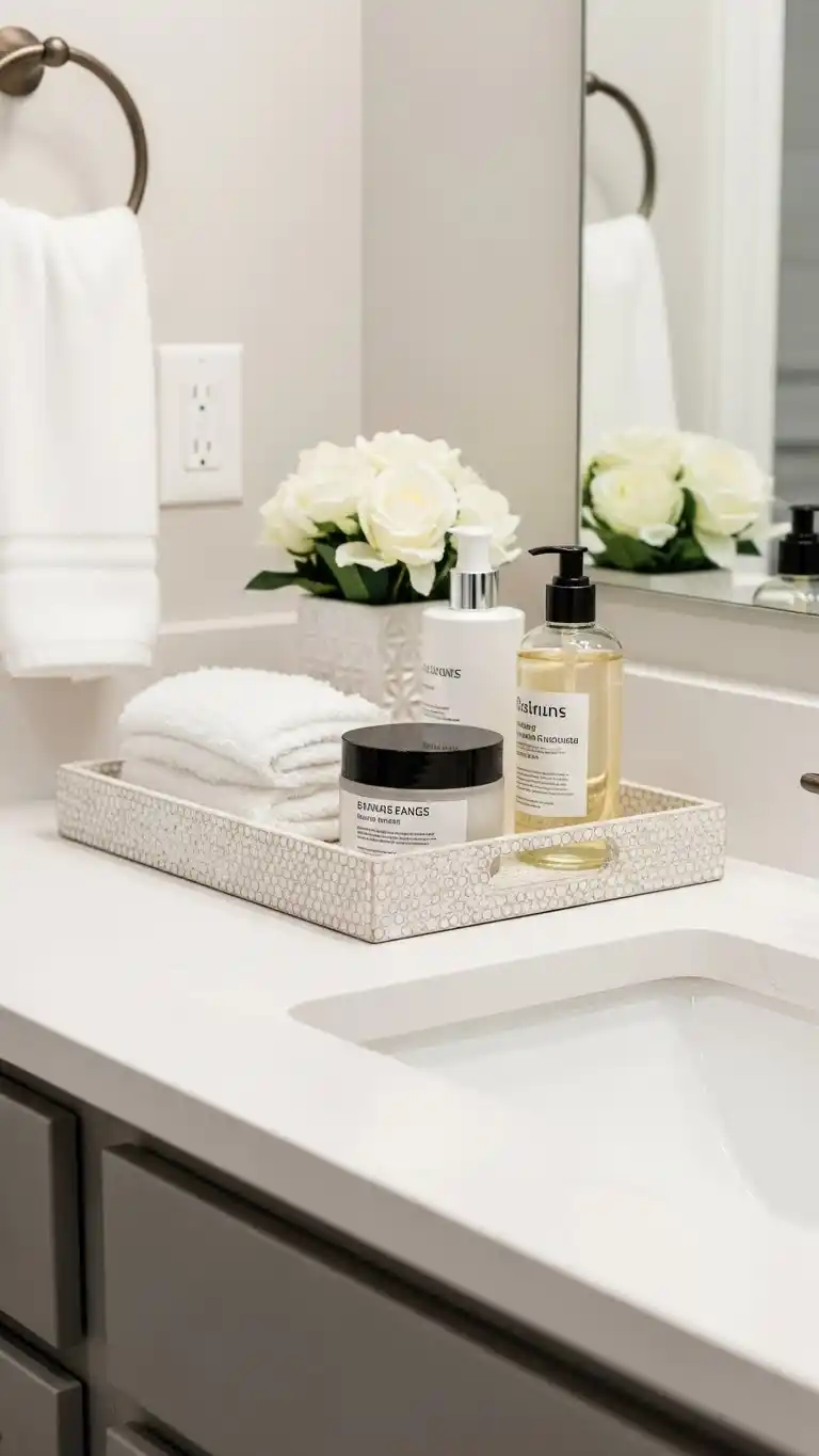 23 Bathroom Tray Decor Ideas for a Clean, Stylish Look 1 Why Bathroom Tray Styling Makes a Real Difference