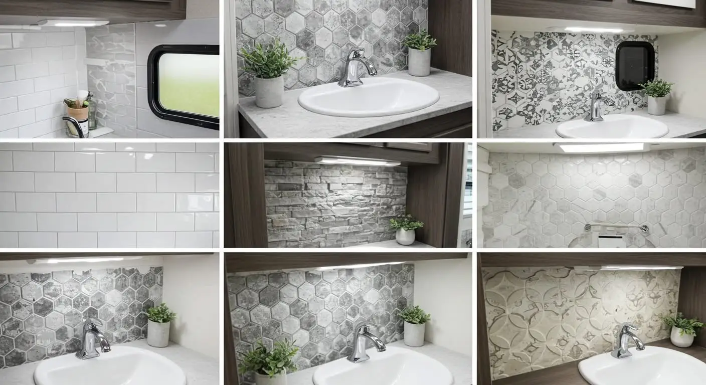 15 Simple & Stunning RV Bathroom Backsplash Ideas 1 RV Bathroom Backsplash Ideas